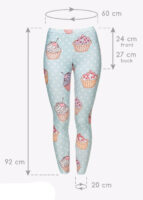Women's Leggings With Cupcakes Print
